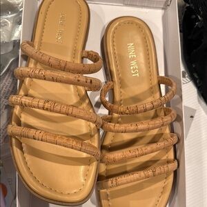 Nine West Tan Strappy Sandals